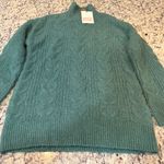 Knox Rose  Teal Cable Knit Turtleneck Sweater Photo 0