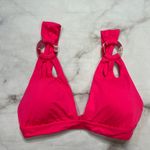 BECCA by Rebecca virtue Becca Rebecca Virtue Grapefruit Pink Halter Bikini Top Skylar Ring Size S New Photo 1