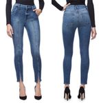 Good American  Good Waist Split Hem Slim Fit High Rise Jeans, Size 0/25 Blue 118 Photo 1