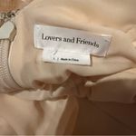 Lovers + Friends Lovers and‎ Friends Rachel Lilium Sequin Gown Size Large Beige Halter Neck Photo 10