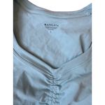 Athleta  Light Blue Ruched V Neck Tank Top Women's Size Small Athletic Workout Photo 2