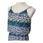 she's cool Blue Multicolor Leopard Print Spaghetti Strap Summer Maxi Dress Small Photo 5