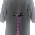 Liz Park Boutique Vintage Black Trench Coat Size Medium Photo 8