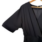 Trina Turk Black High Valley Jumpsuit Tie-Waist Pockets Short Sleeves, Size 4 Photo 8