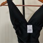 J.Crew Ruched Plunge One Piece Swimsuit Bathing Suit Swim Black NWT $98 Size XXS Photo 3