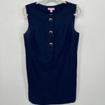 Lilly Pulitzer  Women's Navy Kelan 100% Dupioni Matte Silk Dress, Size 10, EUC Photo 0