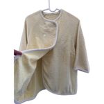 Vintage Terrycloth robe jacket double breasted beach pool vacation yellow medium Photo 3