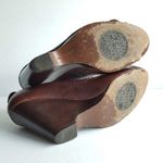 Frye Brown Leather HANNAH PUMP Wedge Buckle Photo 7