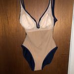 90s dark blue plunge swimsuit Photo 8
