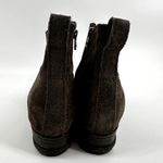 Sorel Evie Boots Wedge Suede Leather Zip Ankle Waterproof Round Toe Brown 9 Photo 5