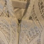 Lulus  Gorgeous Attraction White Lace Structured Long Sleeve Mini Dress Size S Photo 12