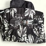 Lark + Grey Black and White Pleated Midi Skirt Sz Small Elasticated Waist New Photo 1