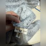 L'Agence L’ agence grey stripped wool blend mock neck chunky knit sweater Photo 4