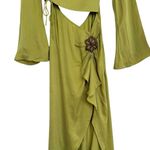 For Love & Lemons Allie Midi Dress in Green With Flower Size Small S NEW Photo 4