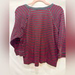 Ralph Lauren Lauren Jeans CO  Womens XL Navy Red Striped Boat neck top Photo 4