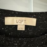 Loft  Scoop Neck Black Sweater with White‎ Speckles Cotton Blend size XS Photo 4