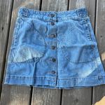 American Eagle size 2 denim mini skirt button detail pockets Photo 1