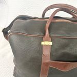 Dunhill Authentic Vintage Brown Grey Coated Canvas Weekender Bag Plaid Lining Photo 9