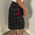 Philosophy Anthropologie Wool Blend Plaid Pencil Embroidered Skirt Size 4. Photo 1