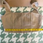 Mara Hoffman Tan Denim Amal Crop Tank Top Organic Cotton Zip Back Size 8 NWT Photo 4