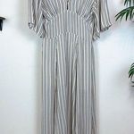 NWT Lusana Claudia Striped Midi Dress in Adele 100% Crepe Georgette Size Small Photo 0