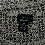 Y2K The Limited Handknit‎ Ribbon Yarn Crochet Top Gray Sage Boho Festival Medium Green Photo 3