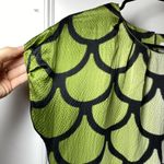 JULIE HAUS Silk Mermaid Print Ombre Straight Fit Mini Shift Dress Size 6 Green Photo 3