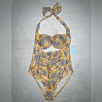 Cupshe Dandelion One Piece Cut Out Halter Neck Swimsuit Yellow Women's S… Photo 5