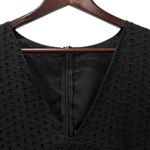 Womens Black Eyelet Sleeveless Ruffle Dress Size Medium V Photo 3