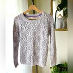 Sonoma  Cable Knit Purple‎ and White Heather Sweater Photo 1