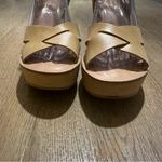 Kork-Ease  Suede Leather Open Toe Slide Platform Shoes Wedge Sandal Tan‎ Sz 9 Photo 9
