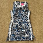 Lilly Pulitzer  Blue and White Dress NWT Size 8 Photo 0