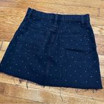 Madewell NWT  Rigid Denim A-Line Mini Skirt: Metallic Dots Edition Photo 3