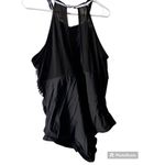 Tempt Me NWT SZ 22W  Women One Piece Swimsuit STRIPE Plunge Mesh Ruched Photo 2