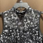Shannon Ford NY Elegant Black & White Patterned Sleeveless Blouse, Lace, Sz XL Photo 6
