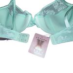 Savage X Fenty Women's Strap Up Lace Plunge Bra Mint Green Size 36D Satin Lace Photo 7