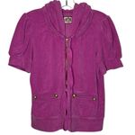 Juicy Couture Y2K  Sz L Pink Terry Short Sleeve Sweatshirt Photo 0