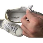 VALENTINO BY MARIO VALENTINO Fresia Leather Fashion Sneaker Gold Size 7.5 Photo 5