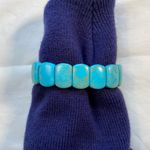 Turquoise blue bead bracelet on elastic.‎ Or bead something of your own Photo 1