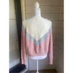 LA Hearts NWT  PAC Sun Tri Color Block Fuzzy Knit Cropped Sweater Size M Photo 7