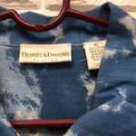 draper's & damon's  petite Blue‎ Long Sleeve Button-up Shirt Jacket Sz LP Photo 2