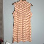 Lilly Pulitzer Lulu-B Yellow Coral Diamond Geo Print Sleeveless Dress UPF Preppy Casual Large Photo 6