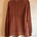 Savannah Jane Rust Tone on Tone Embroidered Top Keyhole Back Sz M LN Size M Photo 4