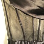 Sherri Hill Black Satin  Bustier Corset Dress Size 4 Photo 6