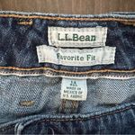 L.L. Bean Favorite Fit Straight Leg Medium Wash Jeans size 14 Reg Blue Photo 2