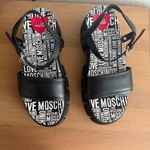 Love moschino NEW  Ankle Strap Platform Lug Sole Sandals in Black 41 Photo 3