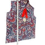 VTG 60s Woolworth Primstyle Blouse NWT Red White Blue Paisley Made in Japan M Size M Photo 6