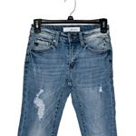Kancan Women's Jeans Nala Mid‎ Rise Ankle Skinny Distressed Denim Blue Size 1/24 Photo 3