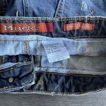 Mudd Vintage 90s Y2K  Denim Jean‎ Mini Skirt Size 13 Raw Hem Fading Photo 3
