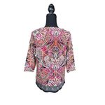Rafaella WOMEN'S 3/4 SLEEVE PAISLEY PRINT TUNIC TOP PINK COTTON SIZE M Photo 7